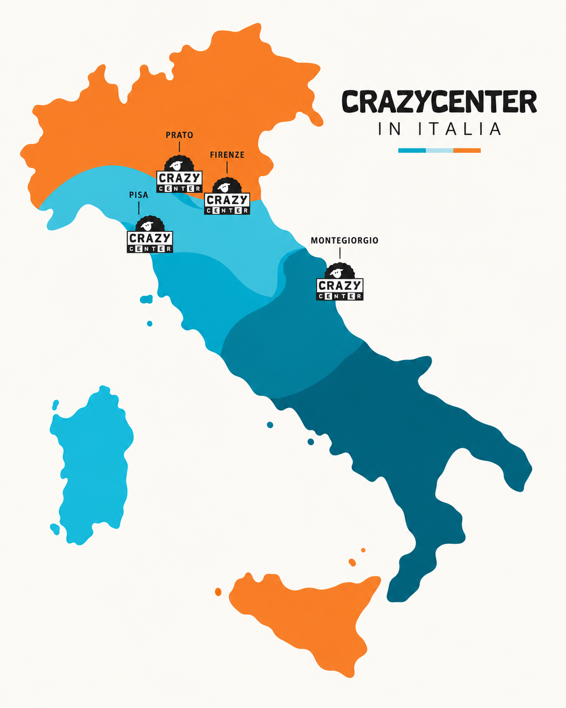 Mappa delle sedi Crazy Center